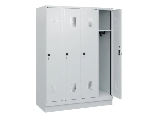schoollocker,HxBxD 1630x1200x500mm,4vak,vak B 300mm,draaigrendel
