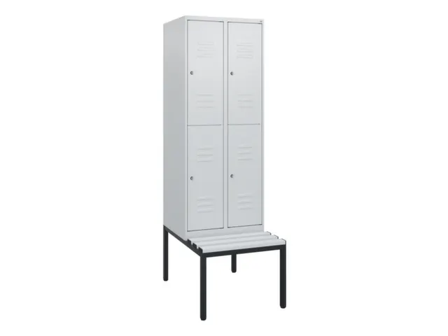 Dubbeldekse dekenkist,HxBxD 1950x600x815mm,2x2vak.,vak B 300mm