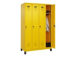 locker,HxBxD 1950x1200x500mm,4vak,vak B 300mm,draaigrendel,voeten - 1