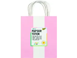 Tas met handvat Folia kraftpapier 110gr 18x21x8cm set à 7 kleuren