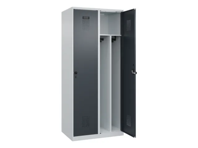 locker voor scheiding van kleding,HxBxD 1850x800x500mm,2vak