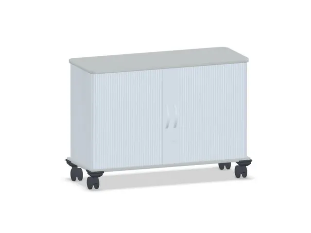 Armoire À Rideaux Transversaux,Finition Corps Gris Cliar