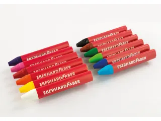 Waskrijt Eberhard Faber driekantig watervast etui à 12 stuks - 4