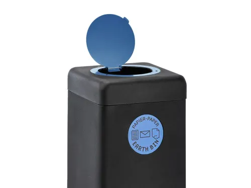 Afvalbak 90 liter, EarthBin zwart blauw