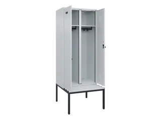 locker met bank,voor scheiding van kleding,HxBxD 2120x800x815mm,2vak - 1