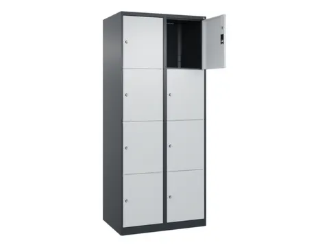 lockerkast,HxBxD 1850x800x500mm,2x4vakken,vak B 400mm,cil.-slot