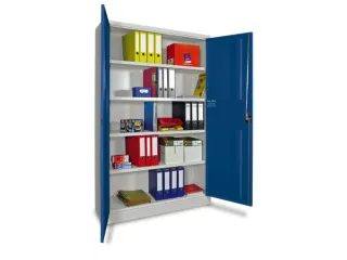 grootvolumekast met openslaande deuren,RAL7035,front RAL5010 - 2