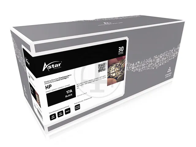 As20019 Astar Hp 17A Lj Pro Cartridge Zwart Rebuilt 1600Pag Chip