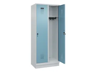 locker,HxBxD 1950x800x500mm,2vak,vak B 400mm,draaigrendel,sokkel - 2