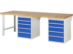 werkbank,HxBxD 890x2500x900mm,beukblad,draagverm. 750kg