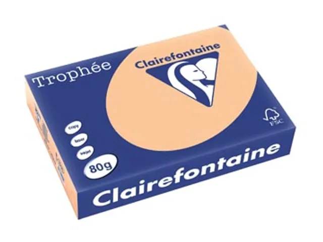 Trophée gekleurd papier A4 80 gram 500 vel abrikoos
