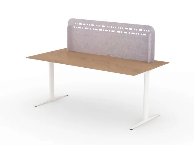 Ecran de séparation acoustique en feutre PET L 150x15cm Gris clair