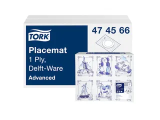 Tork 474566 Placemat Delft-Ware Advanced 1-laags Decor 42x30cm - 1