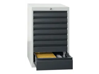 ladekast HxBxD 600x500x600mm 5laden slot RAL7035 front RAL7016 - 2