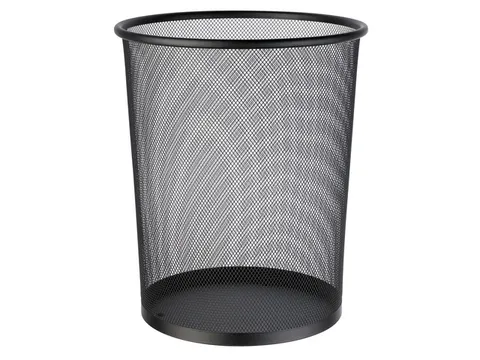 papierbak Alco metaal 15 liter zwart geperforeerd metaal