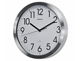 Wandklok MAUL Move RC Ø30,5cmx4.5cm aluminium/wit incl.batterij - 3