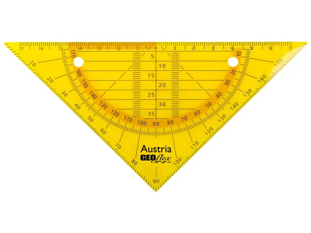 Geodriehoek Aristo GEOflex 14cm flexibel Neon oranje