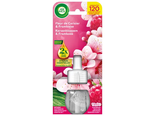 Luchtverfrisser AirWick Electrical Kersenbloesem&Framboos refill 19ml