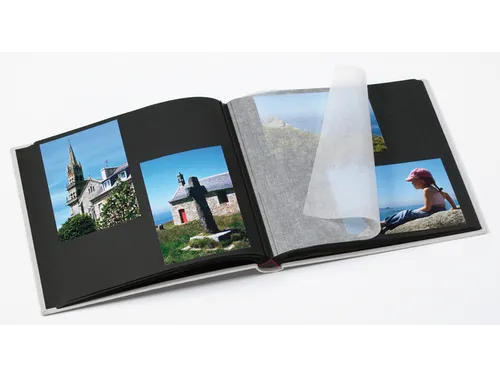 Fotoalbum walther design Black & White 26x25cm 25 vel grijs