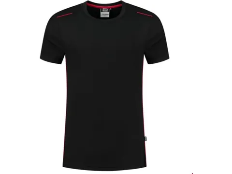 Tricorp 102703 T-shirt, zwart/rood, maat L, per stuk