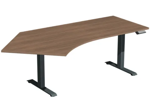 Av. régl. él. hauteur bureau d'angle HxlxP 730-1230x2166x1130mm