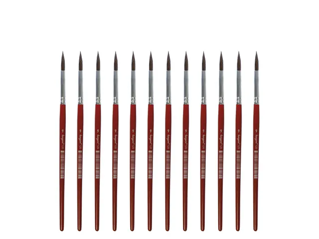 Penseel Kangaro Serie 120 rond Nr. 9 geitenhaar doos 12 stuks