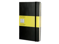 Notitieboek Moleskine large 130x210mm ruit 5x5mm hard cover zwart