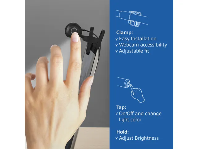 Laptop lamp ACT Clip-on led dimbaar USB