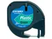 Ruban Dymo Letratag 91204 plastique 12mm noir sur vert