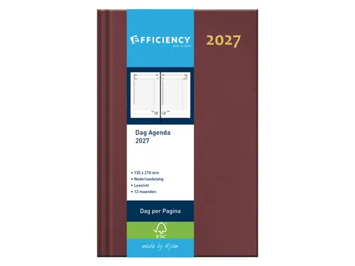 Agenda 2027 Ryam Efficiency Baladek 1dag/1pagina bordeaux