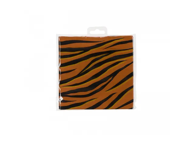 Feest servetten Papier Tiger Safari 16x16cm 8 stuks