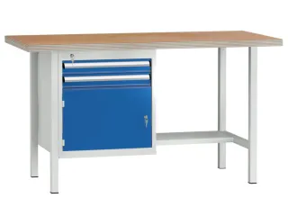 Werkbank 840x1500x700mm 2laden 75mm 1kastvak 350mm 1/2legbord Ral7035 - 1