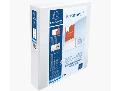 Ringmap A4 Maxi Kreacover Pp Personaliseerbaar 2d-ringen 50mm Wit