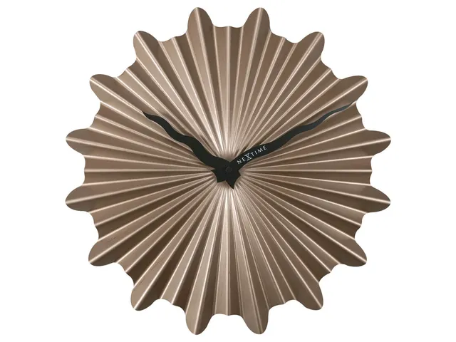 Metalen wandklok - 40cm - Stille klok - Bruin - Metaal - NeXtime "Sunn