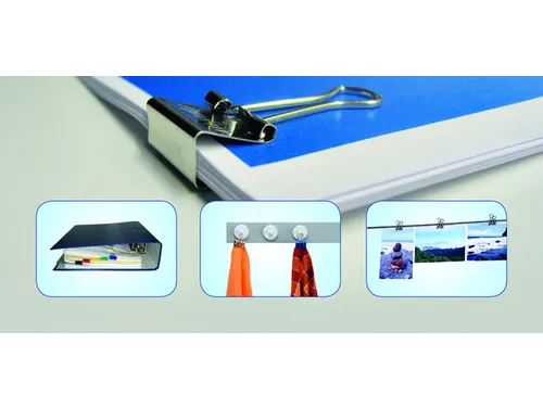 Papierklem MAUL 215 foldback 19mm capaciteit 7mm assorti