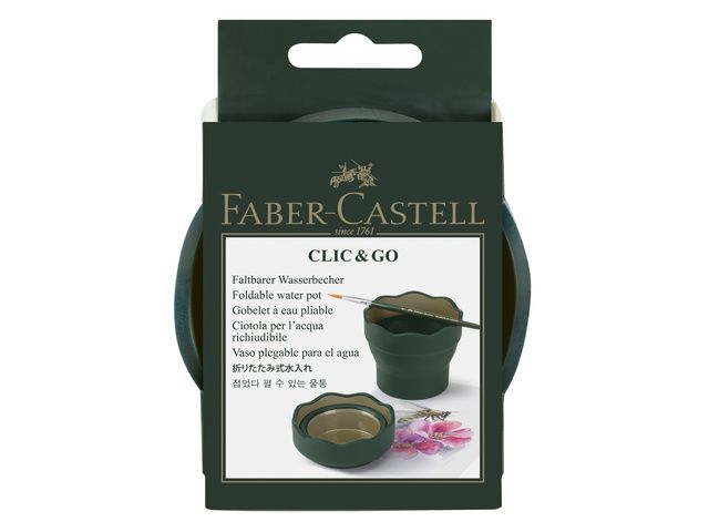 watercup Faber-Castell Clic & Go donkergroen | FaberCastellShop.nl