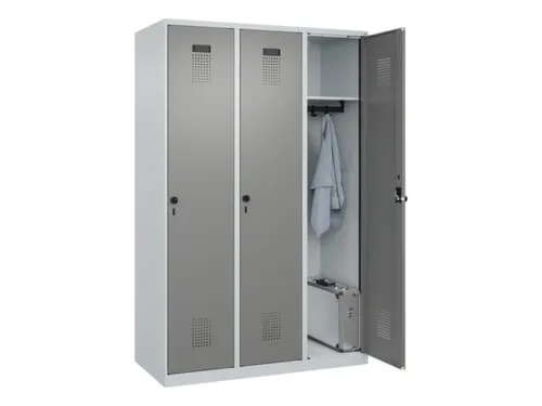 locker,HxBxD 1850x1200x500mm,3vak,vak B 400mm,draaigrendel