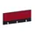 baliepaneel,v. bureau,aanbouw achter,B 1200mm,CC-zwart,BN4011-rood
