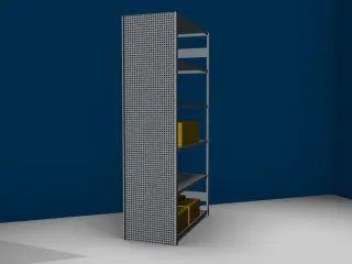 zijwand,v. inhaakstelling,HxD 2500x600mm,verzinkt,perforatieplaat - 4