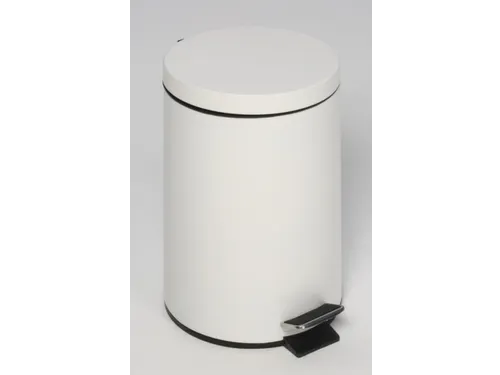 pedaalemmer,20l,HxØ 450x290mm,binnenbak kunststof,romp staal wit