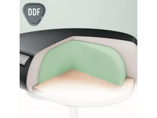 Zitkruk Leitz Ergo met wieltjes en comfortzitting 600x460x600mm zwart - 2