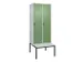 locker voor scheiding van kleding,HxBxD 2120x800x815mm,2vak