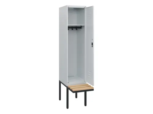 locker met bank,HxBxD 1950x400x815mm,1vak,vak B 400mm,draaigrendel