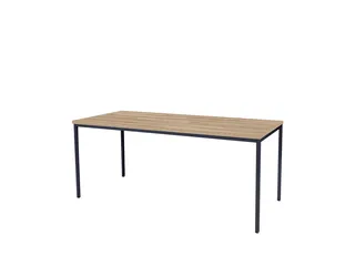 Domino Basic Tafel Vaste Hoogte 180x80 honey castello zwart 4-poots - 1