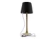 Lampe de table Securit Roma LED rechargeable dimmable noir-or