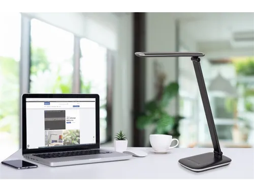 Bureaulamp LED MAULjazzy dimbaar USB-poort Zwart