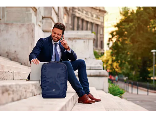 Rugzak Oxford Identity 14 vakken navy 15 inch