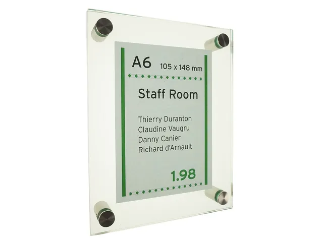 Menoor Deurbord Premium Glasslook A6 Plexiglas