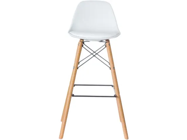 set van 2 barstoelen Steel, wit