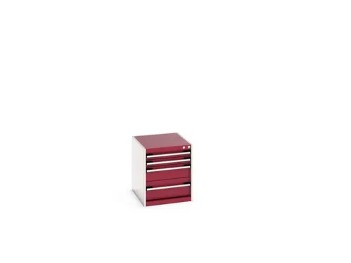 ladekast HxBxD 600x525x650mm 4laden romp RAL7035 front RAL3004